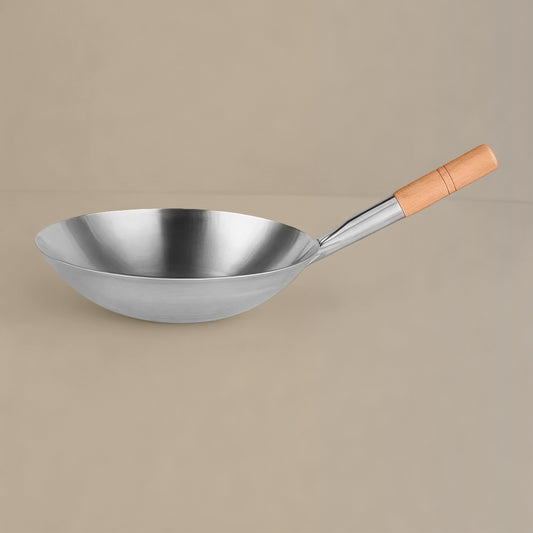 Wok en acier Inoxydable à Manche