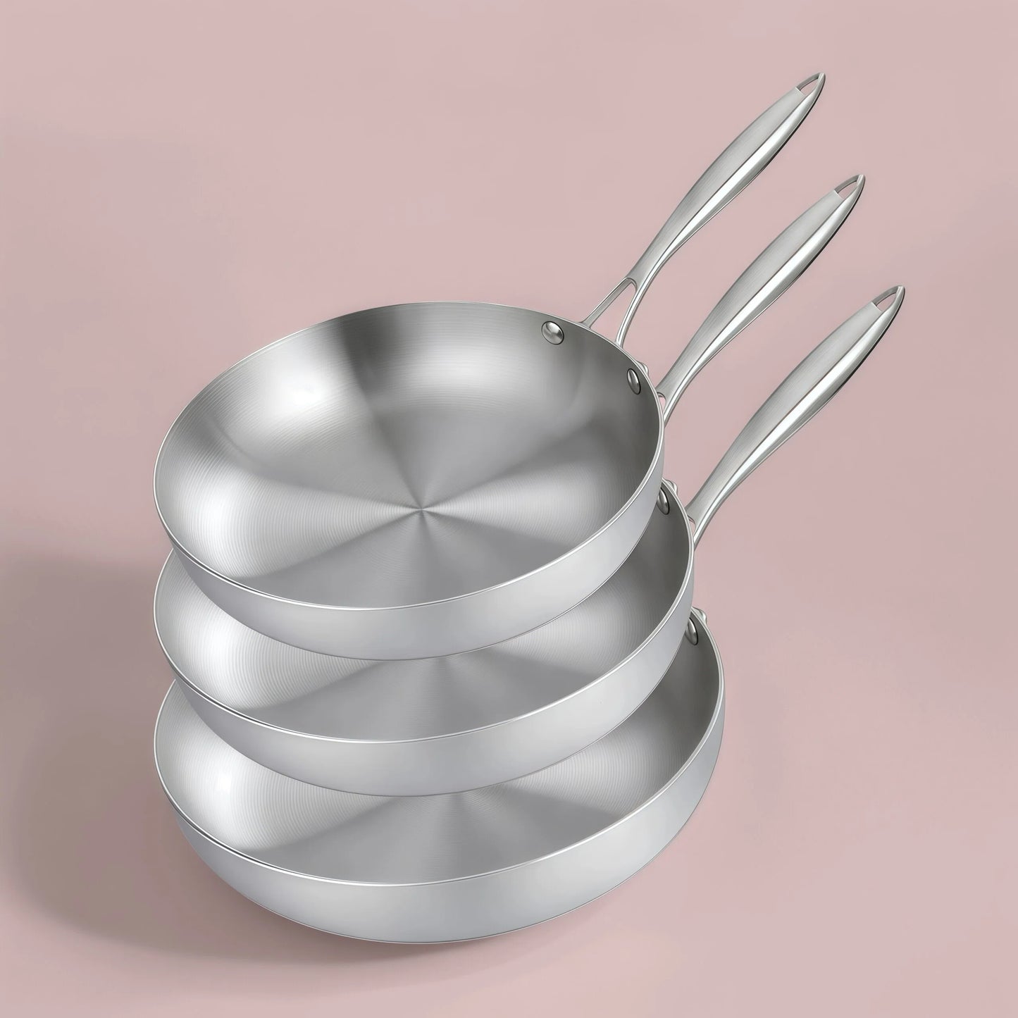 Lot de poêle en inox