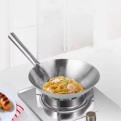 Wok en acier Inoxydable à Manche