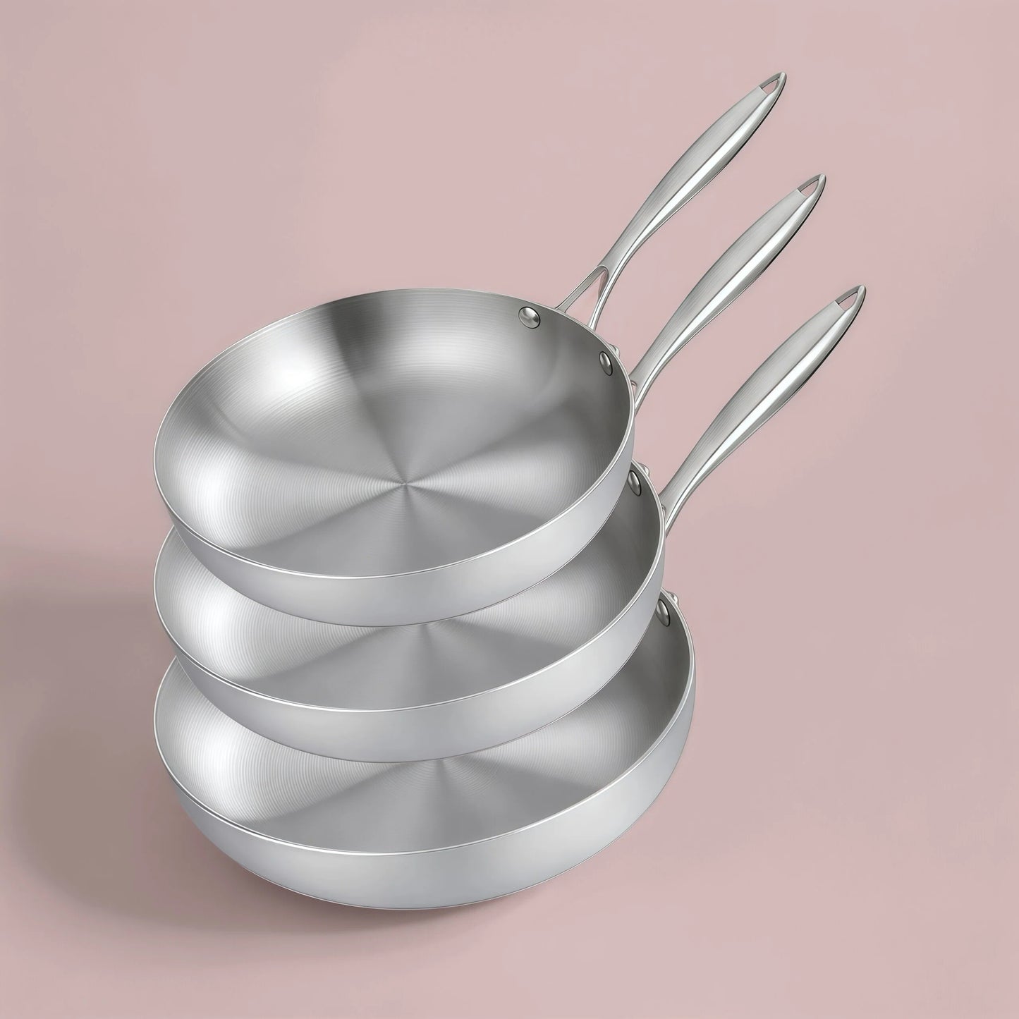 Lot de poêle en inox