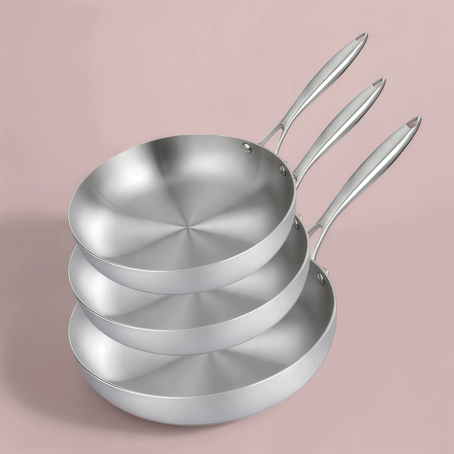 Lot de poêle en inox