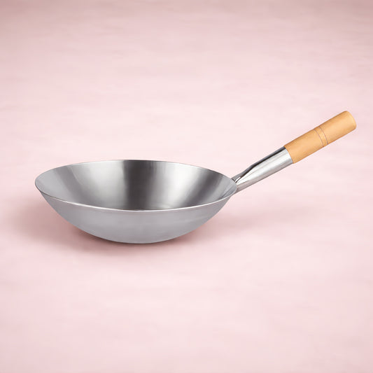 Wok en acier Inoxydable à Manche