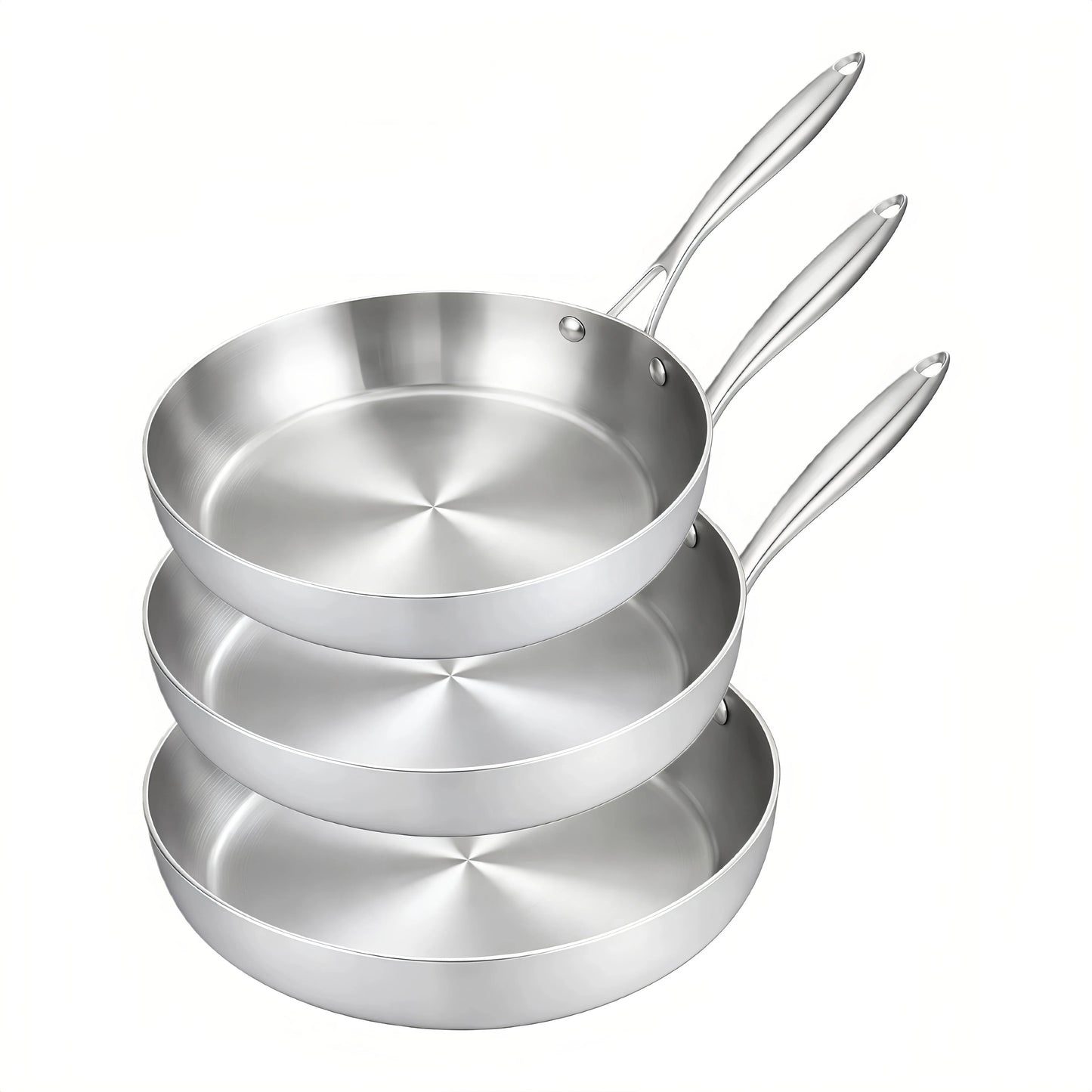 Lot de poêle en inox