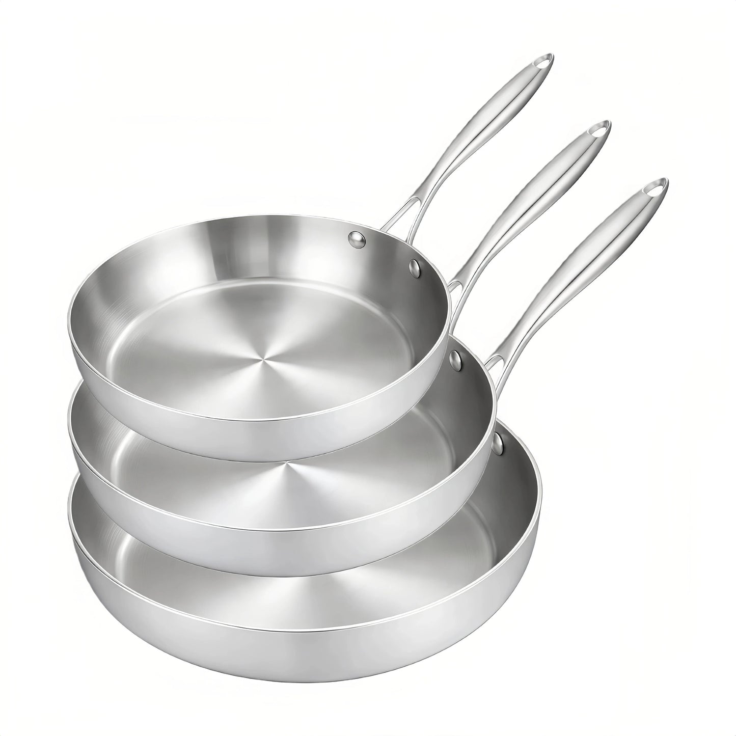 Lot de poêle en inox