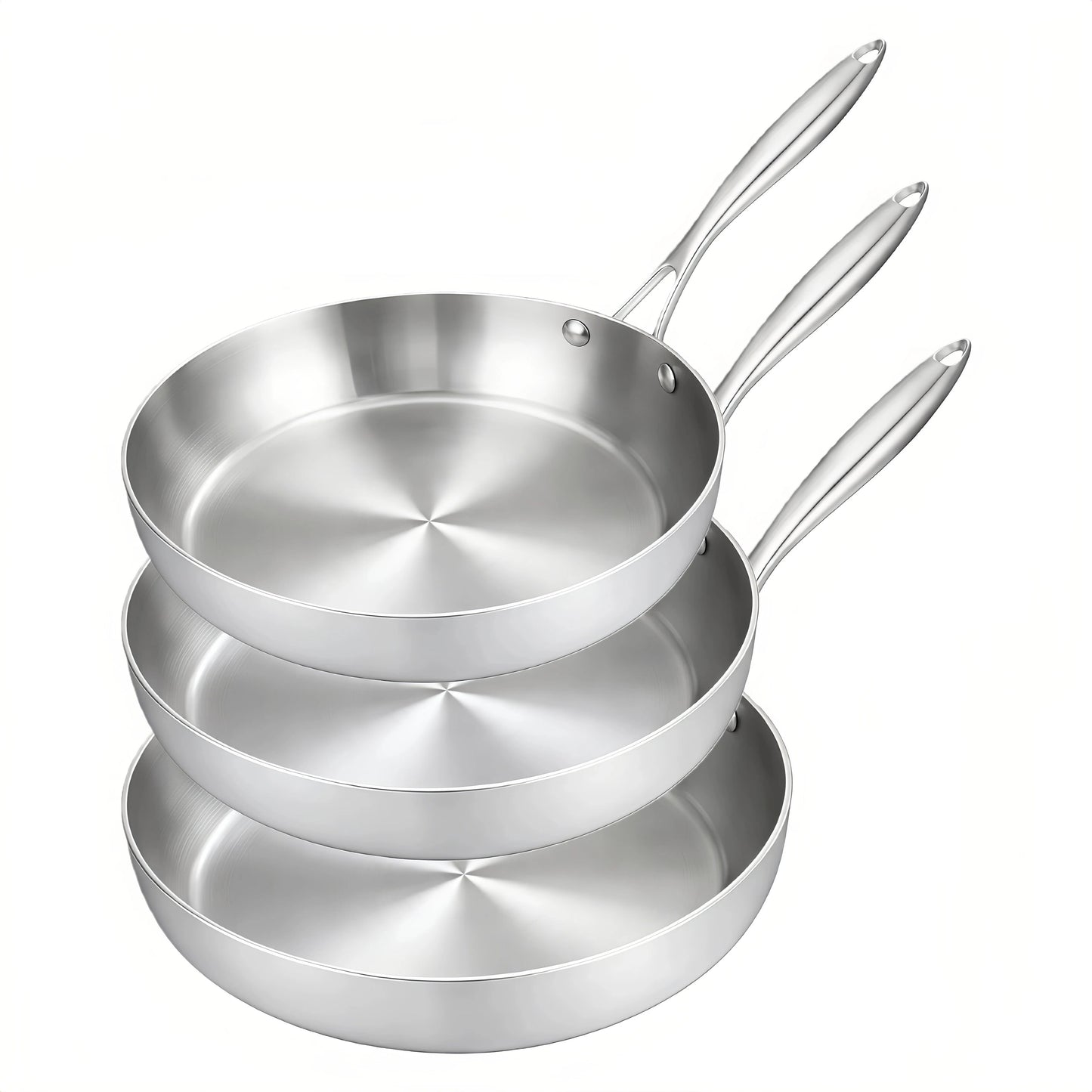 Lot de poêle en inox