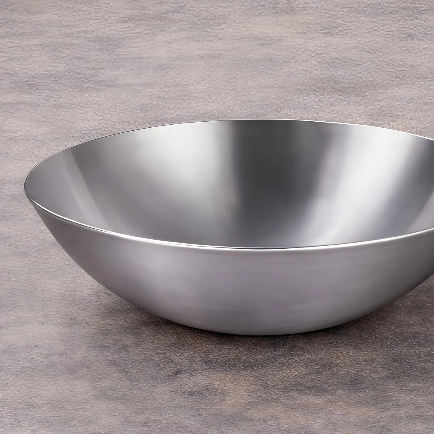 Wok en inox à manche